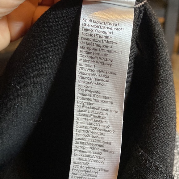 Apanage Black Damask Pattern Textured Bodice Zippered Jersey Cardigan Size 8 - Picture 5 of 7